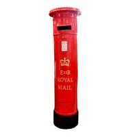 Boîte aux lettres cylindrique de luxe britannique ER Crown, blanche, la plus récente, pour fournitures de jardin, montage au sol, fabriquée à la main