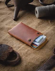 Vintage Leather Stitchless <b>Wallet</b> <b>RFID</b> Blocking Slim Card Holder Minimalist <b>Wallet</b> for Men Gift LSW-0035 - Product Image 2