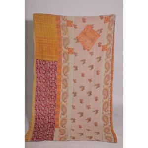 Couverture Kantha florale, jeté en coton bohème, couverture réversible vintage indienne faite à la main, couvre-lit, décoration unique - Product Image 2