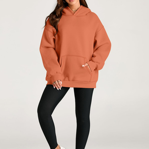 Nueva Sudadera con Capucha para Mujer, Holgada, de Manga Larga, con Hombros Caídos, Deportiva, de Algodón y Felpa - Product Image 4