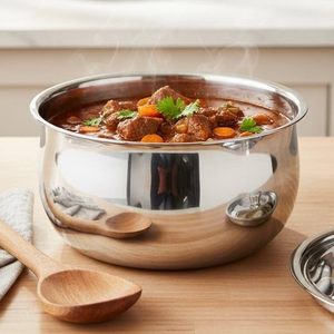 Bol en acier inoxydable écologique, bol de service de qualité alimentaire, bol compatible lave-vaisselle, bol de cuisine en gros - Product Image 4