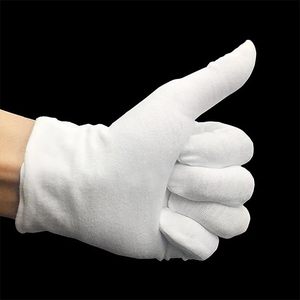 <b>White</b> Cotton Gloves for Eczema Dry Hands Breathable Work Glove Liners Moisturizing Spa Jewelry Inspection Etiquette Gloves Stret - Product Image 3