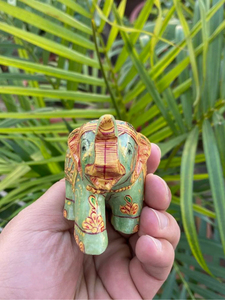 Hand Carved Hand Painted Natural Green Aventurine <b>Elephant</b> Statue Crystal Decor OEM ODM Wholesale Supplier - Product Image 5