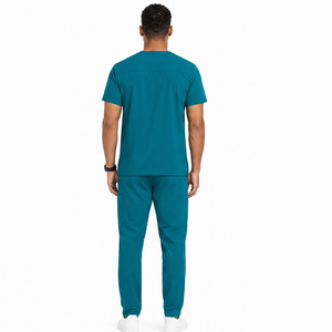 Tenue Médicale Personnalisée pour Hommes : Ensemble Confortable Haut Col V et Pantalon pour Hôpital, Médecins et Infirmiers – Vente en Gros - Product Image 4