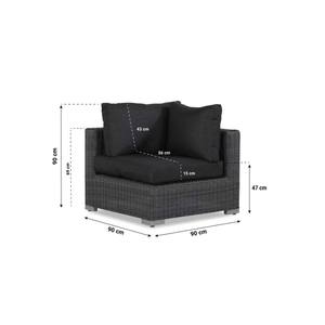 Sofá Modular de Esquina de Mimbre Sintético Moderno, Sofá Seccional de Ratán con Cojines Impermeables para Sala de Estar - Product Image 4