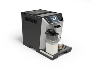 Machine à café entièrement automatique programmable, contrôle par écran tactile, mousseur à lait, acier inoxydable noir, plug-and-play, nettoyage facile - Product Image 6