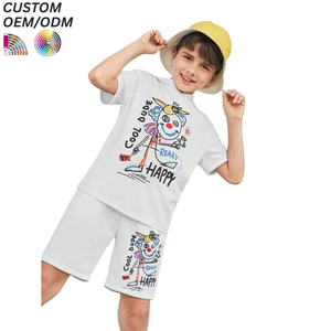 T-shirts unisexes pour enfants, couleur unie, respirants, séchage rapide, 100% coton, décontractés, manches courtes, service ODM pour garçons et filles, imprimé cartoon - Product Image 5
