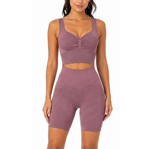 Ensemble de sport pour femmes, 2 pièces, respirant, extensible, vêtements de sport pour yoga, gym, entraînement, fitness et course à pied - Product Image 4