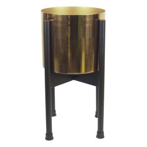 Linea Exports Inc Modern Style Gold Plated Metal Planter Stand Indoor Outdoor Flower Pots Planters Home Decorative Garden Unique - Product Image 4