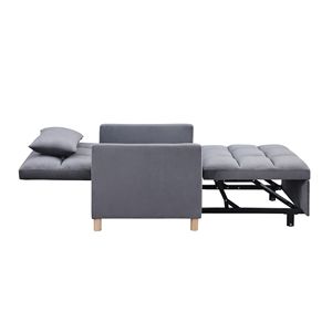 Poltrona Letto Multifunzionale Regolabile, Divano Convertibile con Cuscino, Sedia in Tessuto Morbido per Soggiorno - Product Image 6