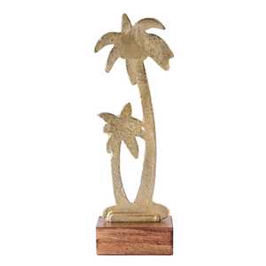 Escultura de Palmera de Aluminio Hecha a Mano, Figura de 40.75 cm, Decoración Costera, Adorno de Mesa para Sala de Estar - Product Image 3