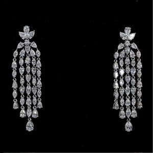 Collier pendentif en diamant de laboratoire or blanc 55 carats multi-tailles couleur D-E clarté VVS-VS pour mariage, fiançailles, soirée, tendance - Product Image 2