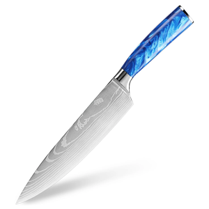 Professional Hand Forged Eco-Friendly Dishwasher Safe Damascus Steel Chef <b>Knife</b> Razor <b>Sharp</b> <b>Kitchen</b> Cooking <b>Knife</b> Premium Resin - Product Image 1