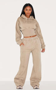 Custom Color Printed Women's Tracksuit with Wide Leg Sweat Pants Casual Comfortable Above Knee Track Suit Wear - Product Image 6