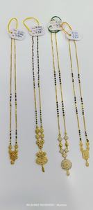 Collar Rani Haar Indio Chapado en Oro de 22K, Mangalsutra Tradicional, Joyería Larga para Mujer, para Bodas, Compromisos y Fiestas, Oro de Dubái - Product Image 2