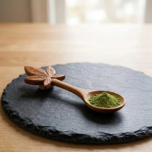Handmade Wooden Serving <b>Spoon</b> Leaf Handle Vintage Eco Friendly Dishwasher Safe Cooking Utensil for Kitchen Tea <b>Coffee</b> Dining - Product Image 6
