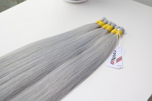 Venta al por mayor de cabello humano virgen vietnamita Remy extensiones de cabello a granel colores marrones 100 gramos por lote - Product Image 5