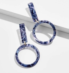 Handmade Clear Resin Hoops Earring For Gift Event Festive Glossy Finished Fashion Statement Acrylic Jewelry Boho Resin <b>Accessory</b> - Product Image 6