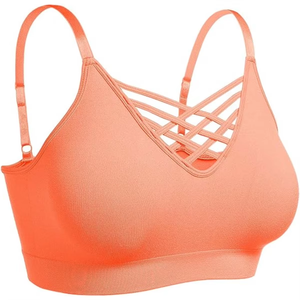 Sujetador deportivo con tiras en la espalda para mujer, top de yoga, gimnasio, fitness, entrenamiento, ropa deportiva, venta al por mayor, sujetador acolchado para entrenamiento atlético, ropa deportiva - Product Image 5