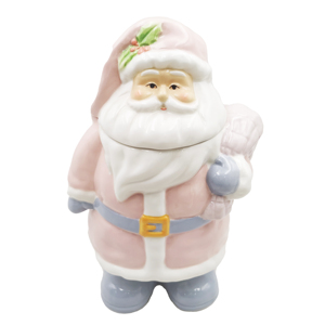 Tarro de Galletas de Cerámica Rosa Personalizado al por Mayor, Precio de Fábrica, Recipiente de Porcelana de Grado Alimenticio para Regalos Navideños, Proveedor - Product Image 2