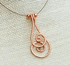 Stylish <b>Copper</b> Necklace with Classic Handmade Pendant Perfect Jewelry for Office Casual and Evening Wear - Product Image 5