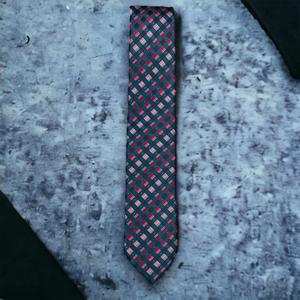 Premium Blue Red Checkered <b>Tie</b> for Men Stylish Geometric Necktie | Formal Business Wedding Party Wear | OEM Wholesale India 2026 - Product Image 2