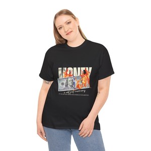 เสื้อยืดกราฟิกพรีเมียม – ลายพิมพ์ “เงินไม่ใช่แค่สกุลเงิน” |   เสื้อยืดสตรีทแวร์ลำลองผ้าฝ้าย 100% สำหรับผู้ชาย - Product Image 3