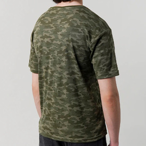T-shirt en coton mélangé camouflage pour homme, marque privée USA, manches courtes, style streetwear décontracté, col rond, logo personnalisé, fabrication OEM ODM - Product Image 3
