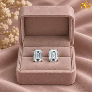 ต่างหูเพชรทรงเหลี่ยมมรกตเพาะเลี้ยงในห้องปฏิบัติการ ทองคำแท้ 9K 14K 18K เครื่องประดับชั้นดี |   ต่างหูแต่งงานสุดหรูแบบสั่งทำพิเศษ - Product Image 3