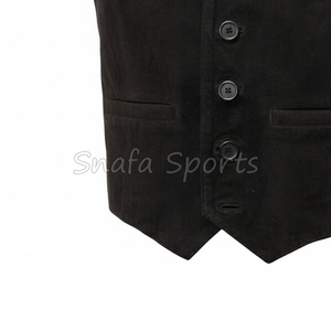 เสื้อกั๊กหนังผู้ชาย แฟชั่นลำลอง ดีไซน์พรีเมียม วัสดุแท้ ทรงเข้ารูป ขาย - Product Image 4