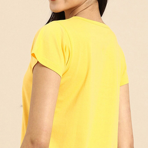 Camiseta de algodón holgada y sencilla para mujer, estilo urbano, cuello redondo, novedad 2026 - Product Image 5