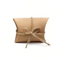 Boîte à dragées en papier kraft brun naturel pour cadeaux de mariage, bonbons, savons et solutions de présentation de produits de détail