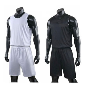 Tenues d'entraînement de basketball pour hommes adultes, respirantes, imprimées sur mesure double face, grande taille, vêtements de sport 100% polyester - Product Image 3