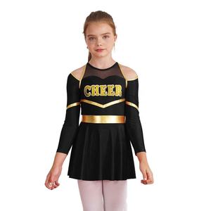 Uniforme de Animadoras para Niñas de 6 a 16 Años, Traje de Baile de Manga Larga de Poliéster para Fiestas Temáticas, Eventos Deportivos, Juegos y Competiciones - Product Image 4
