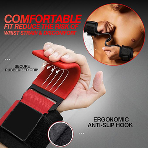 Stainless Steel Professional Weight Lifting Hooks Wrist <b>Straps</b> Heavy Duty Wholesale Europe Bodybuilding - Product Image 3