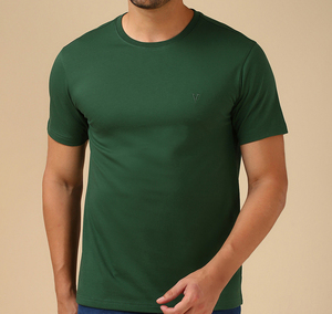 Camiseta de Algodón Lisa para Hombre con Logotipo Personalizado OEM, Corte Regular, Suave, Transpirable, Ecológica, Cuello Redondo, Ropa Casual de Primera Calidad - Product Image 1