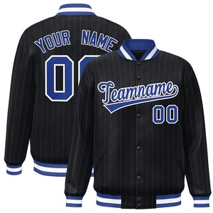 เสื้อแจ็คเก็ตเบสบอลแบบกำหนดเอง OEM ลายทางสไตล์ Letterman แจ็คเก็ตบอมเบอร์ทีมแบบสั่งทำพิเศษ เสื้อแจ็คเก็ตชุดกีฬาแบรนด์ส่วนตัว - Product Image 1