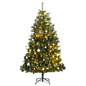 Árbol de Navidad Artificial Articulado con 300 Luces LED y Juego de Bolas de 82.7 Pulgadas - Product Image 1