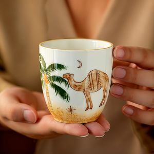 Arabic Rustic Pots <b>and</b> <b>Cups</b> Handcrafted Ceramic <b>Tea</b> <b>Saucers</b> Rustic Style Pottery Collection - Product Image 5