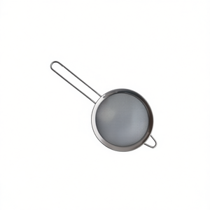 Colino a doppio strato con bordo largo 14 cm, in metallo, con manico in acciaio inossidabile - Product Image 2