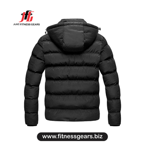 Chaqueta Acolchada con Capucha, Cortavientos, Informal de Invierno, con Cierre de Cremallera, Gruesa, con Relleno de Poliéster - Product Image 2