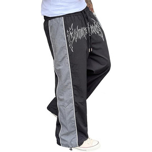 Pantalones Parachute Holgados Y2K para Hombre, con Bloques de Color, Pierna Ancha, Estilo Hip Hop, Pantalones Deportivos, Ropa Urbana - Product Image 1