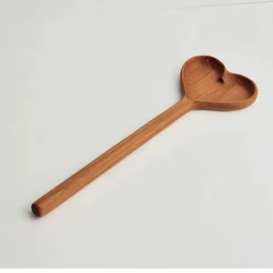 Natural Heart Acacia Wood Eco-Friendly Nordic Style <b>Spoon</b> Fork Kitchen Cooking Utensil Tableware by blossom crafts india - Product Image 5