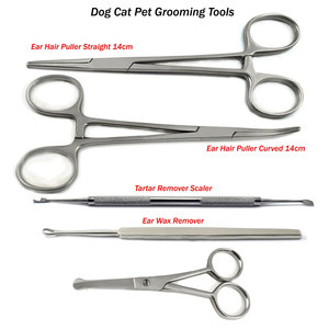 Professional Small Animal Pet Grooming Tools 5pcs <b>Dogs</b> and Cats Ear Hair Remover Tartar Remover Precision <b>Scissors</b> for Safe - Product Image 6