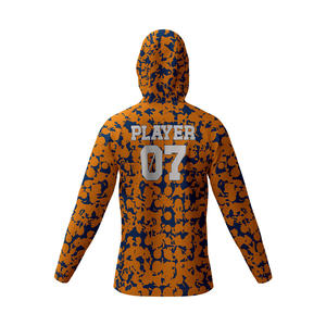 Maillots de basketball personnalisés à capuche pour entraînement, imprimés par sublimation avec nom du joueur, motif camouflage à pois, respirants et anti-humidité - Product Image 6