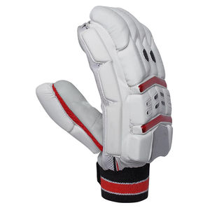 Guantes de Bateo de Críquet Profesionales Cosidos a Mano, Acolchados, con Cierre de Hebilla, Ligeros, de Cuero PU y EVA Transpirable, Rojos y Blancos, Deportivos - Product Image 5
