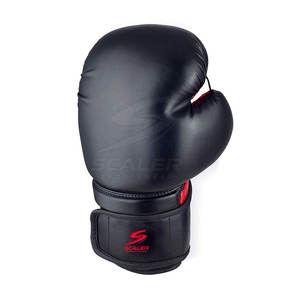Gants de boxe en cuir haute densité pour un entraînement sûr avec doublure imperméable et résistante à la transpiration et système d'aération unisexe - Product Image 2