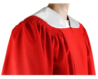 Robes de Chorale Unisexe Classiques Bleues et Jaunes en Soie et Polyester Respirant, Finition Mate, Service OEM, Broderie Personnalisée de Haute Qualité