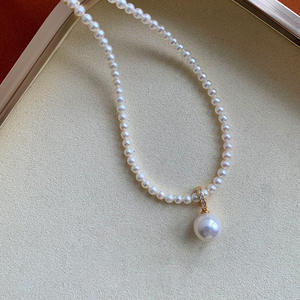 Natural Freshwater <b>Edison</b> Pearl Universal Buckle Pendant Retro Multi-functional Extreme Strong <b>Light</b> Fashion Jewelry Sets - Product Image 2