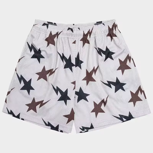Pantalones Cortos de Malla Unisex Personalizados al por Mayor, Casuales, de Alta Calidad, para Fitness, 100% Poliéster, Cintura Media, Cierre con Cordón, Secado Rápido - Product Image 4